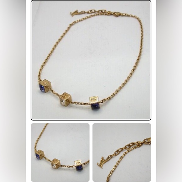 💝 Auth LOUIS VUITTON set of Gamble Necklace, Earrings, and Ring 💝 - Picture 8 of 10